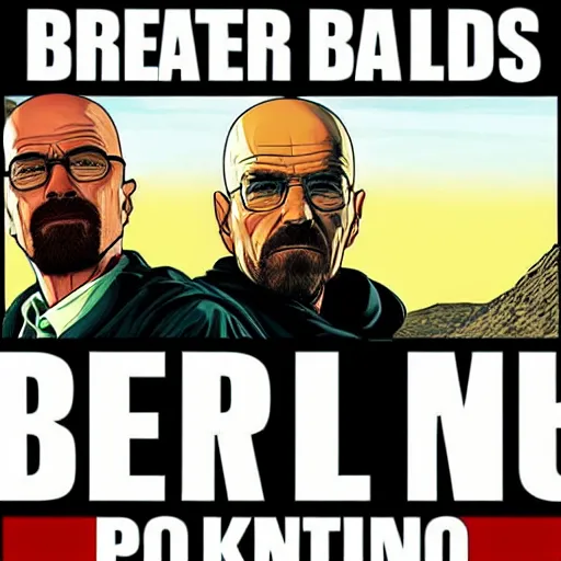 Image similar to Breaking bad, GTA cover art