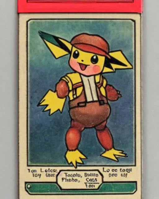 Image similar to a pokemon card from the 1 9 1 0 s