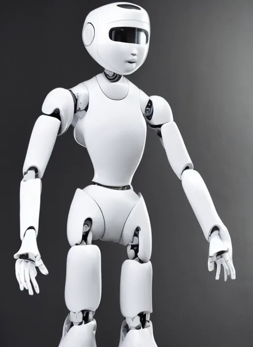 Image similar to 'futuristic white ceramic humanoid robot male with a handsome face and muscular body'