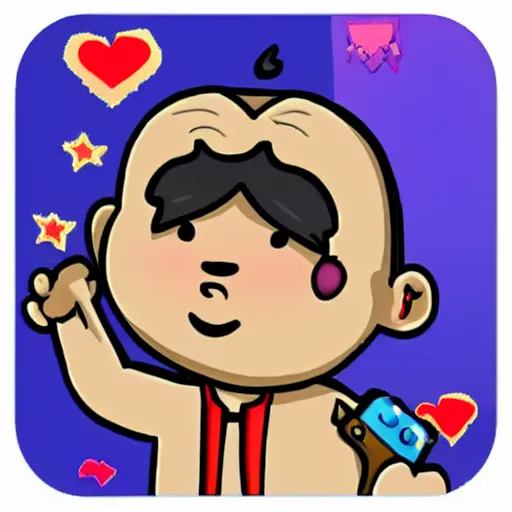 Image similar to cute sticker of baba is you videogame