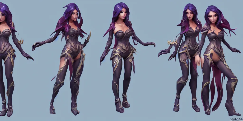 Prompt: Character sheet of gorgeous ocean song katarina (League of Legends). 3d render, octane render, game art, realistic, highly detailed, trending on artstation, 4k, trending on artstation, pixar, cgsociety, unreal engine 5, redshift render, trending on artstation, blender, behance, cg