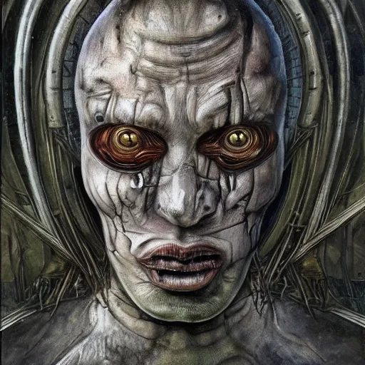 Prompt: portrait of yegor prosvirnin degraded abomination, photo - realistic, color image, 2 k, highly detailed, by h. r. giger