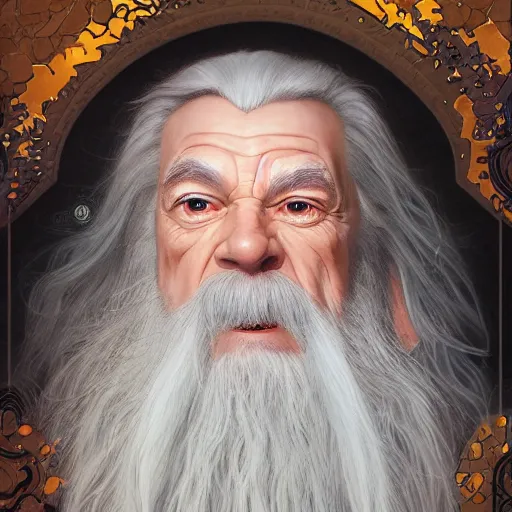 Image similar to BeePunk gandalf portrait Pixar style, by Tristan Eaton Stanley Artgerm and Tom Bagshaw