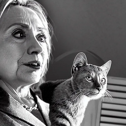Image similar to hillary clinton as old deuteronomy, a human - cat hybrid, in the movie cats ( 2 0 1 9 )
