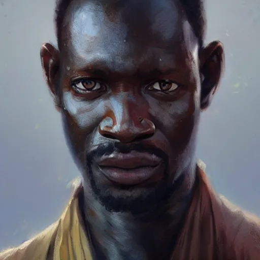Image similar to A portrait of an african man, star wars art, art by greg rutkowski, matte painting, trending on artstation