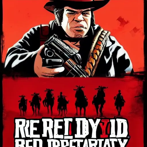 Image similar to joey diaz in the style of red dead redemption video game