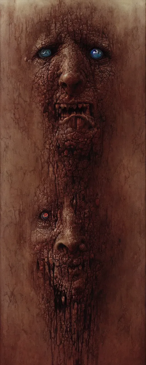 Image similar to fear face, kieth thomsen, zdzislaw beksinski