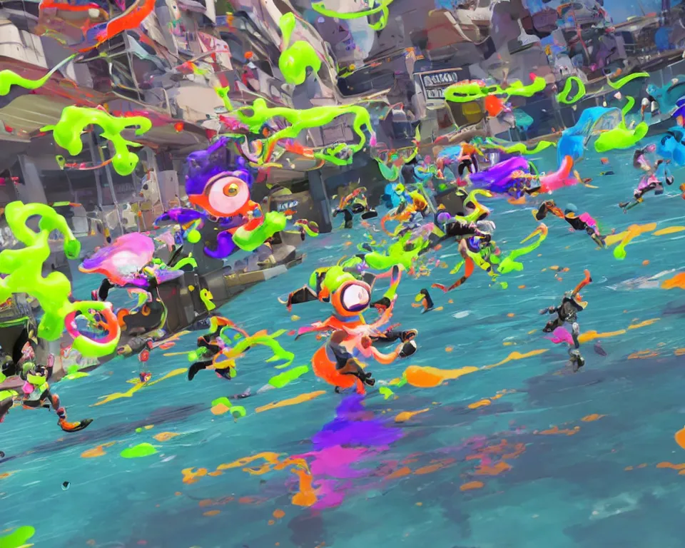 Image similar to splatoon