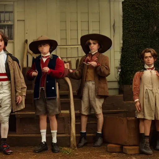 Prompt: stranger things in colonial period