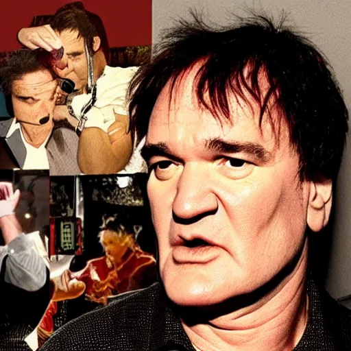 Image similar to quentin tarantino as lead singer in the smiths