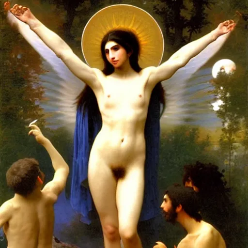 Prompt: The cosmic shaman, painted by William-Adolphe Bouguereau