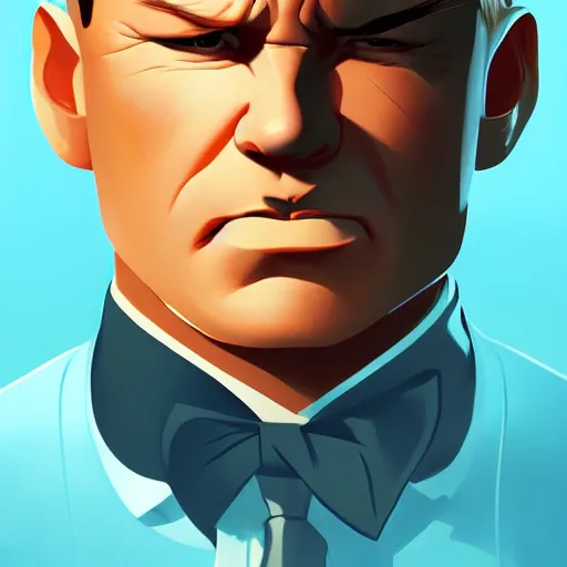 Image similar to face icon stylized minimalist agent 0 0 7, loftis, cory behance hd by jesper ejsing, by rhads, makoto shinkai and lois van baarle, ilya kuvshinov, rossdraws global illumination