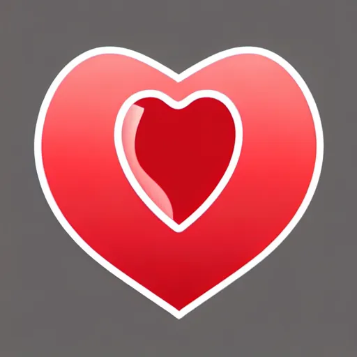 Image similar to a red heart icon. minimalistic. no background. solid colors. cell shading, hight contrast, tichk contours