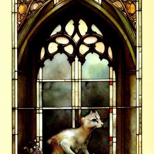 Prompt: ( ( ( ( ( ornate royal window. muted colors. ) ) ) ) ) by jean - baptiste monge!!!!!!!!!!!!!!!!!!!!!!!!!!!