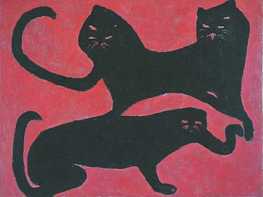 Image similar to a simple panther. painting by rufino tamayo