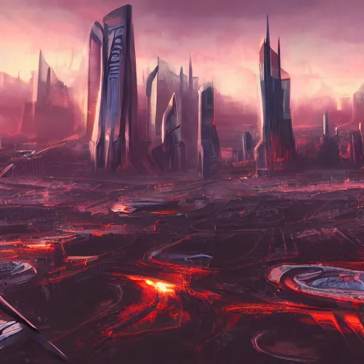 sci fi city landscape