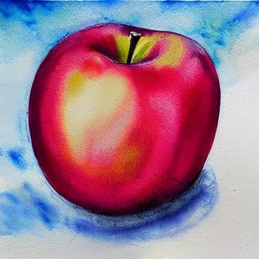 Prompt: apple by ivo jordanov, # artoftheday # watercolours # watercolor _ art # artofvisual # artofinstagram