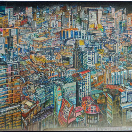 Image similar to city paited by a japanese artist