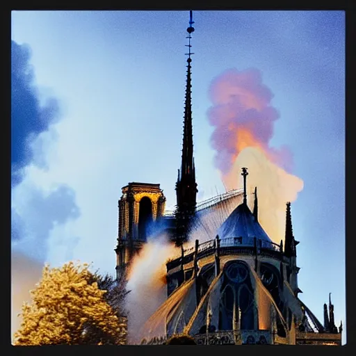 Prompt: “minions laughing as the Notre dame burns behind them”