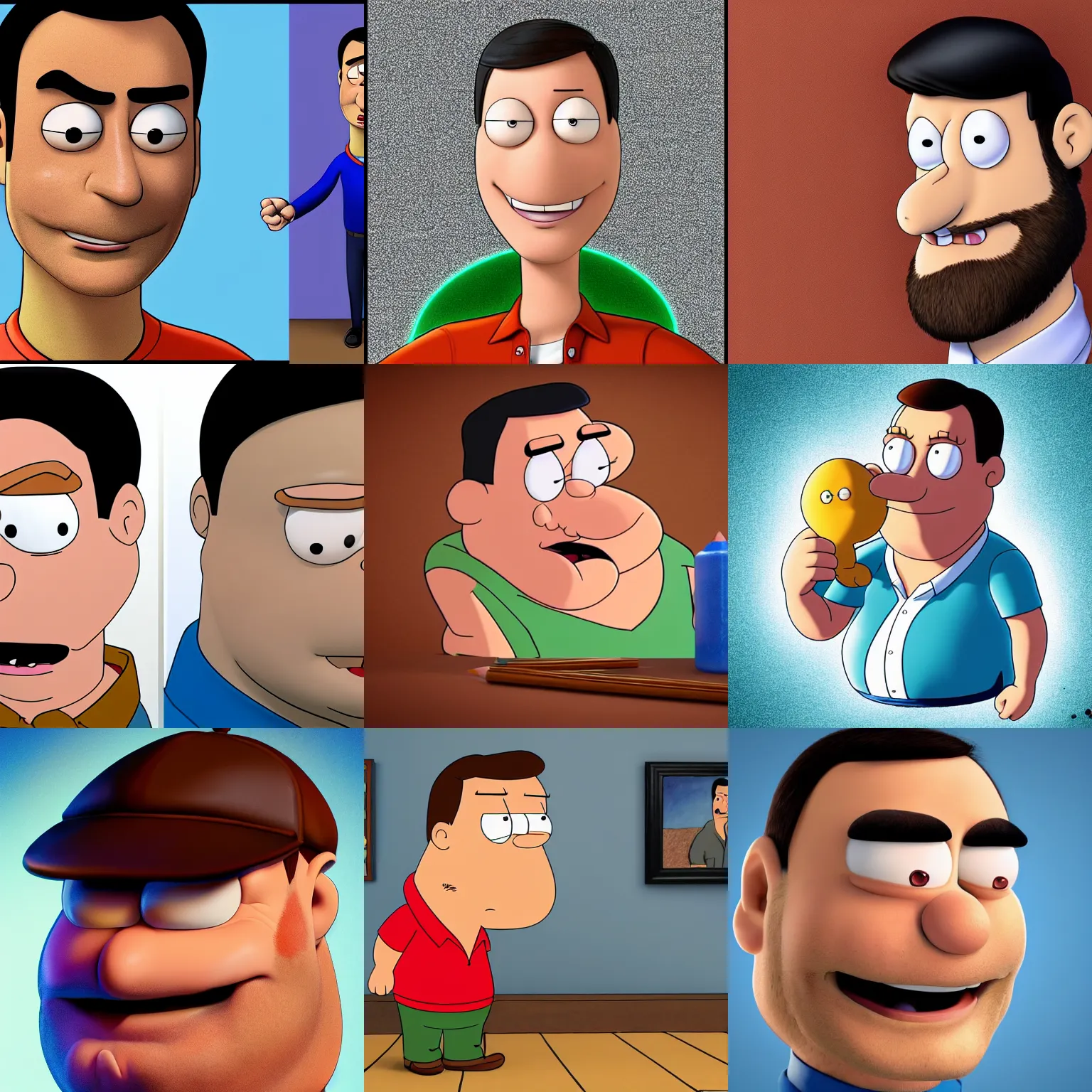 Prompt: quagmire from family guy as a real person, self - portrait, drawn with colored pencils, hyperrealistic, 8 k, photorealism, unreal engine