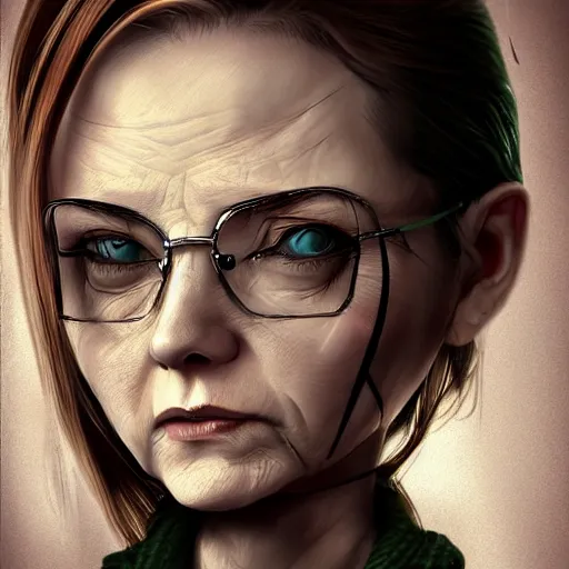 Image similar to chibi woman on walter white's head, digital art, photorealistic, fine details, intricate, highly detailed, trending on artstation, ultra detailed, colorful