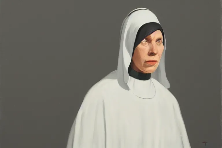 Image similar to nun portrait artwork by tim eitel