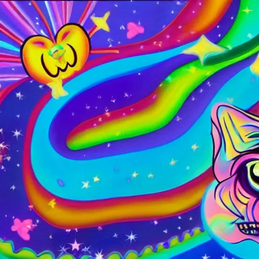 Image similar to evil lisa frank paintings