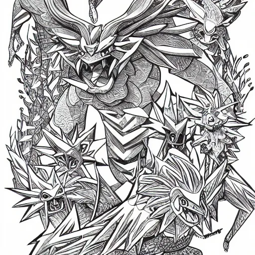 Prompt: pokemon vector illustration, weird pokemon, mystery pokemon, intricate detailed painting, illustration, sharp detail, manga 1 9 9 0