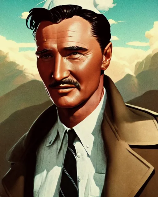 Image similar to Errol Flynn as a scientist. 1980s dystopian Soviet Russia, propaganda screens. Stephen Bliss, unreal engine, fantasy art by Greg Rutkowski, Loish, Rhads, Makoto Shinkai and Lois van baarle, Ilya Kuvshinov, rossdraws global illumination, radiant light, faithfully depicted facial expression, perfect anatomy, detailed and intricate environment