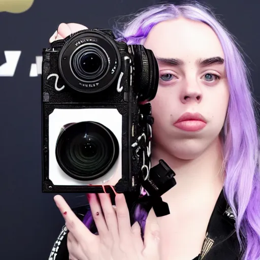 Image similar to a camera carried by billie eilish in a casino