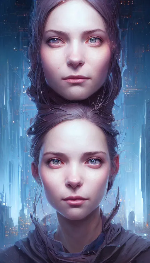 Image similar to highly detailed portrait of a female face made of cityscapes, stephen bliss, unreal engine, fantasy art by greg rutkowski, loish, rhads, ferdinand knab, makoto shinkai and lois van baarle, ilya kuvshinov, rossdraws, tom bagshaw, global illumination, radiant light, detailed and intricate environment