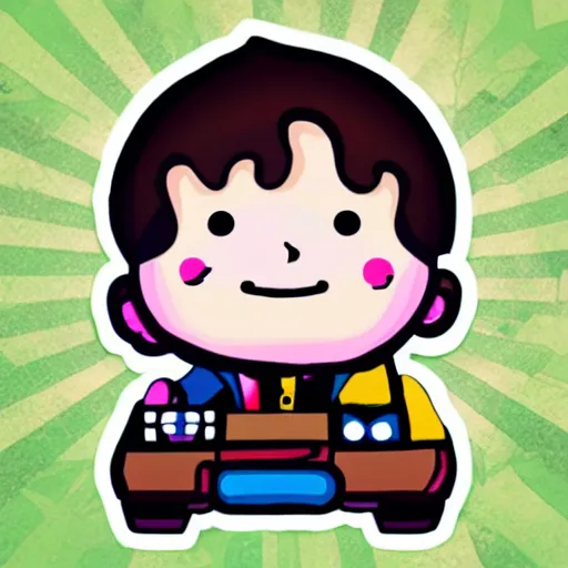 Image similar to cute sticker of baba is you videogame