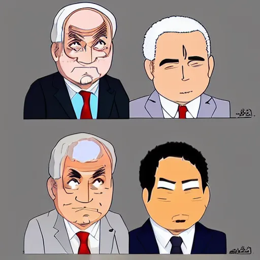 Image similar to benjamin netanyahu by studio ghibli