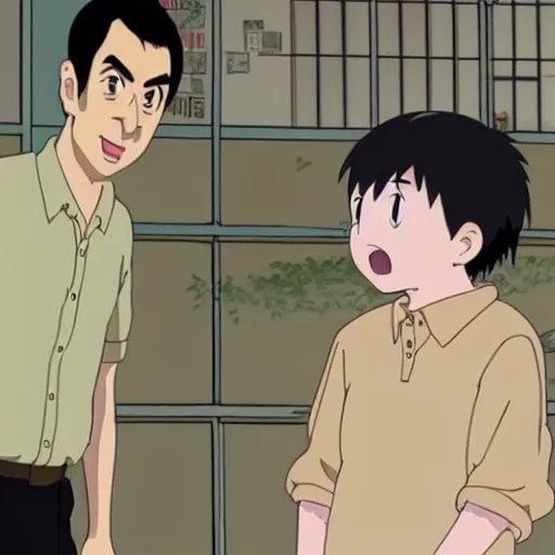 Image similar to Nathan For You, Nathan Fielder, in a studio ghibli anime, spirited away