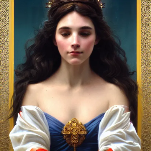 Prompt: portrait of a goddess, mickey mouse, christian bale, intricate, elegant, highly detailed, digital painting, artstation, concept art, smooth, sharp focus, illustration, art by artgerm and greg rutkowski and alphonse mucha and william - adolphe bouguereau