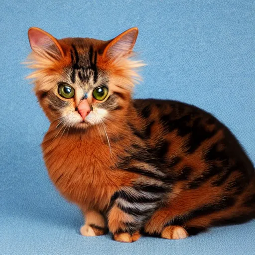 Prompt: A picture of a cute pet cat with pheasant feathers on the body, award winning, stunning, 8k