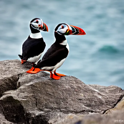 Prompt: beautiful photo of a puffin, canon 5 d