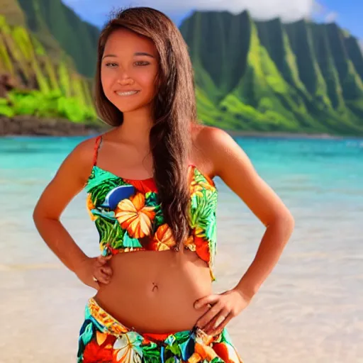 Image similar to beautiful Hawaiian girl