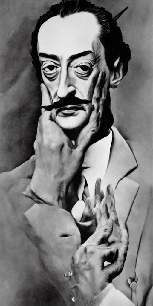 Image similar to Salvador Dalí portrait by Salvador Dalí, Surrealism, Atomic, Portlligat