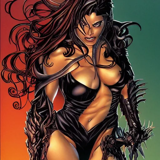 Image similar to witchblade by michael turner