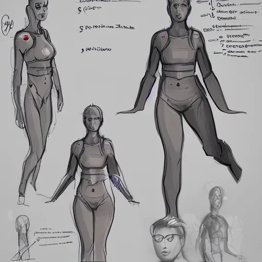 Image similar to how the telekinesis system works, sketch, medical drawing with annotations, digital Painting, artstation, ultradetailed