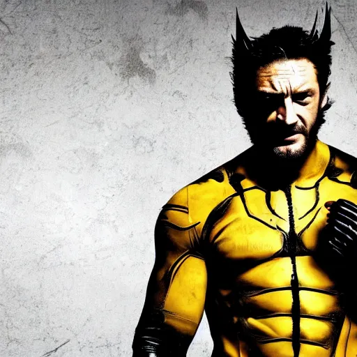 Image similar to Tom Hardy as wolverine in Black Damaged leather suit Digital art 4K quality