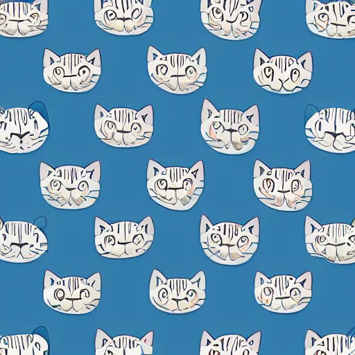 Prompt: a beautiful pattern with kitty characters