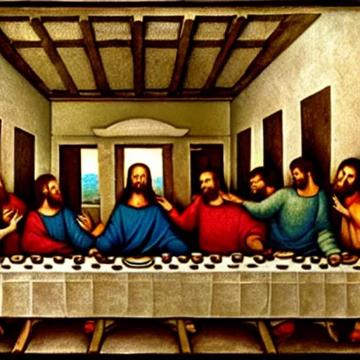 Image similar to the last supper ad on TV