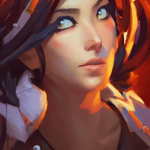 Prompt: greg manchess portrait of girl sorcerer as overwatch character, matte painting, bold shapes, hard edges, by huang guangjian, gil elvgren, sachin teng. in a beautiful landscape full of emotions, cgsociety masterpiece, artstation trending, by rossdraws, ghibli, kimi no na wa, greg rutkowski, simon stalberg, greg manchess