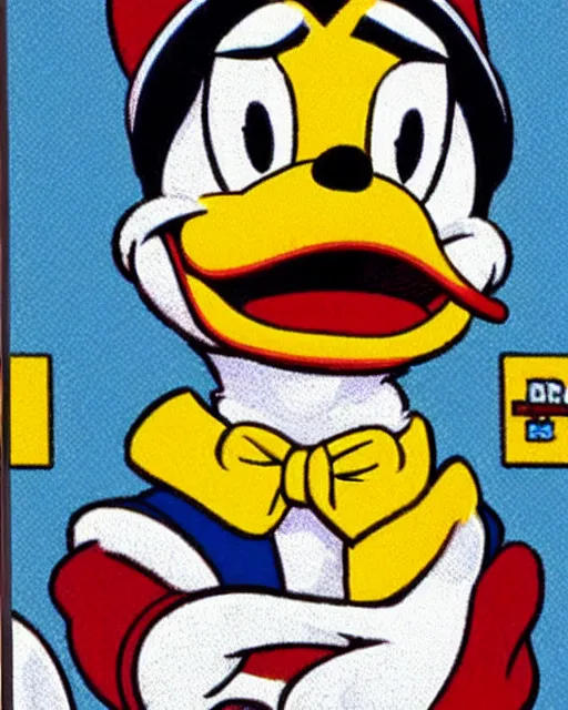 Image similar to donald duck as a lego figure