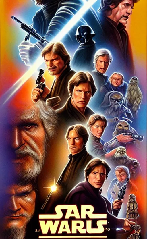 Image similar to exquisite lucasfilm poster art