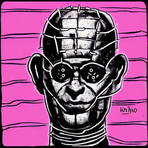 Image similar to urho kekkonen cenobite, hellraiser