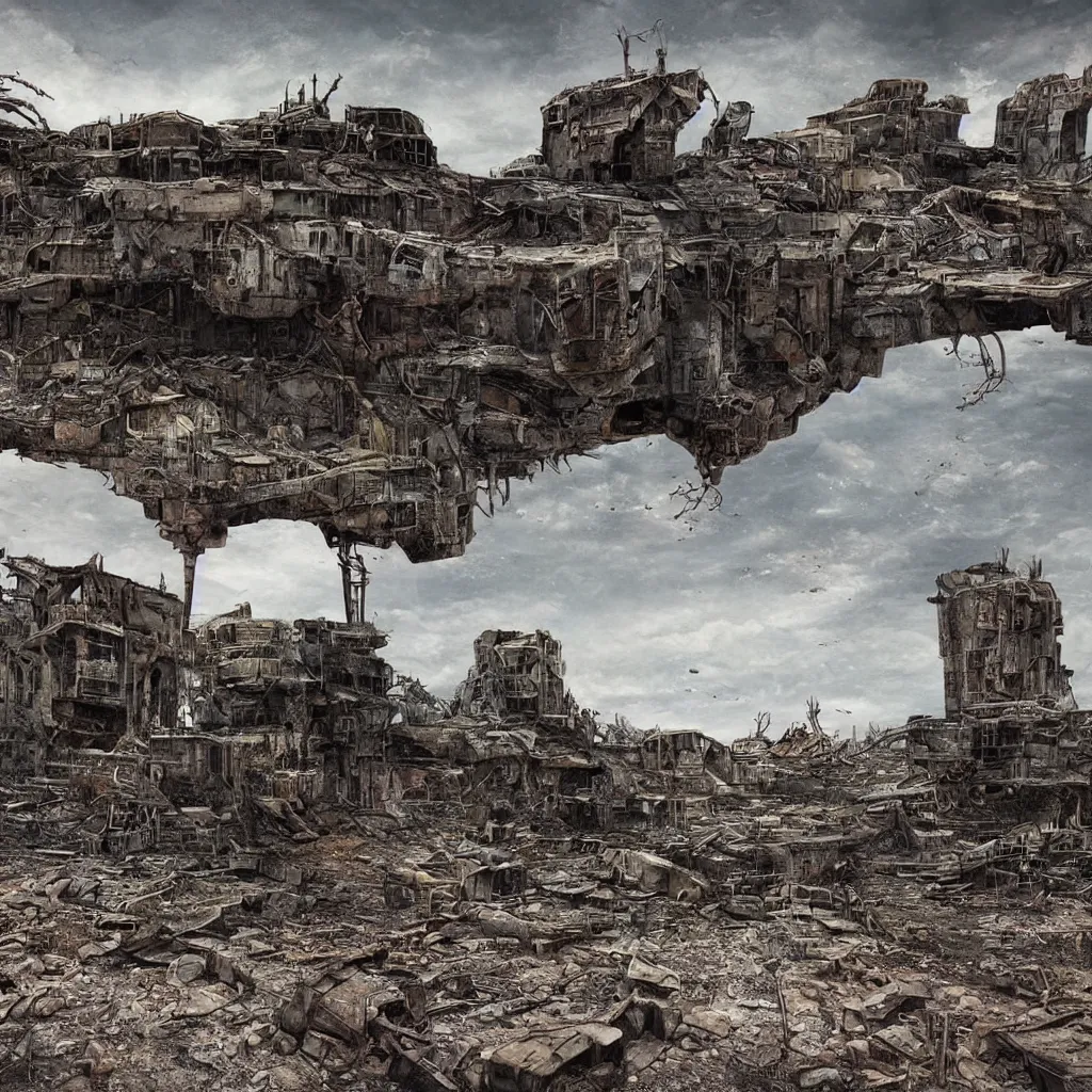 Image similar to abandoned planet,a post apocalyptic earth