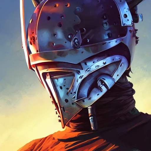 Image similar to cyberpunk viking helmet mask warrior goddess robot ninja fantasy, art gta 5 cover, official fanart behance hd artstation by jesper ejsing, by rhads, makoto shinkai and lois van baarle, ilya kuvshinov, ossdraws